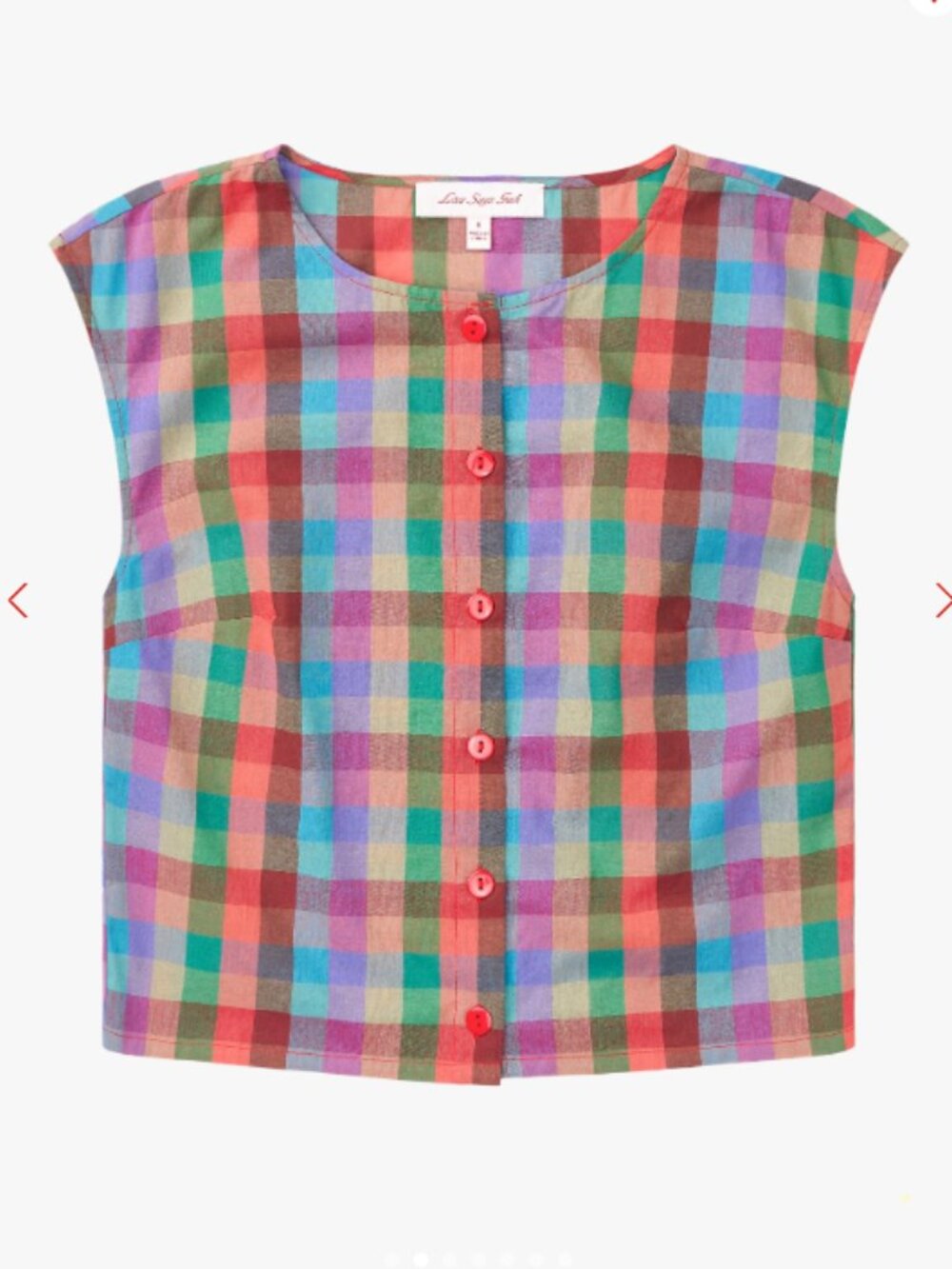 Madeline Top Lisa Says Gah - Colorburst Plaid - Picture 3 of 4